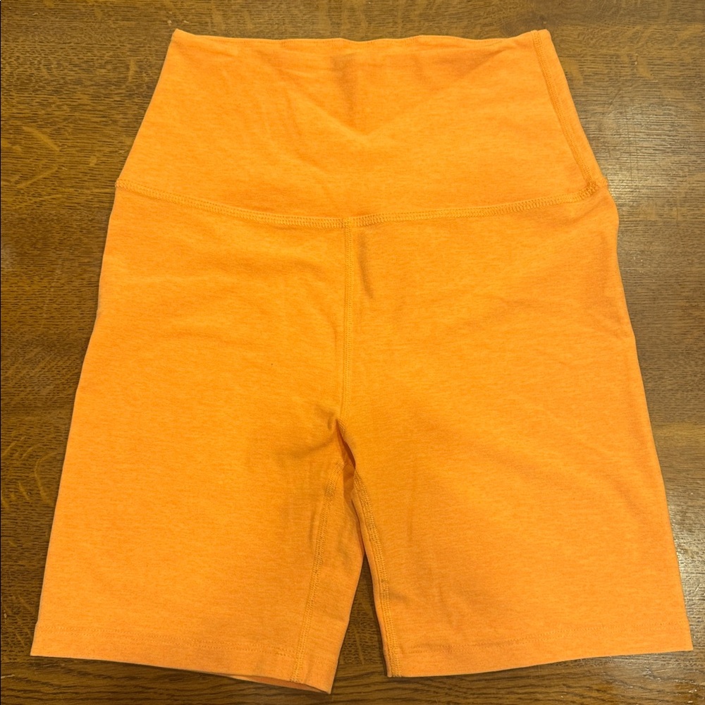 Beyond Yoga Vibrant Orange Athletic 7” Bike Shorts